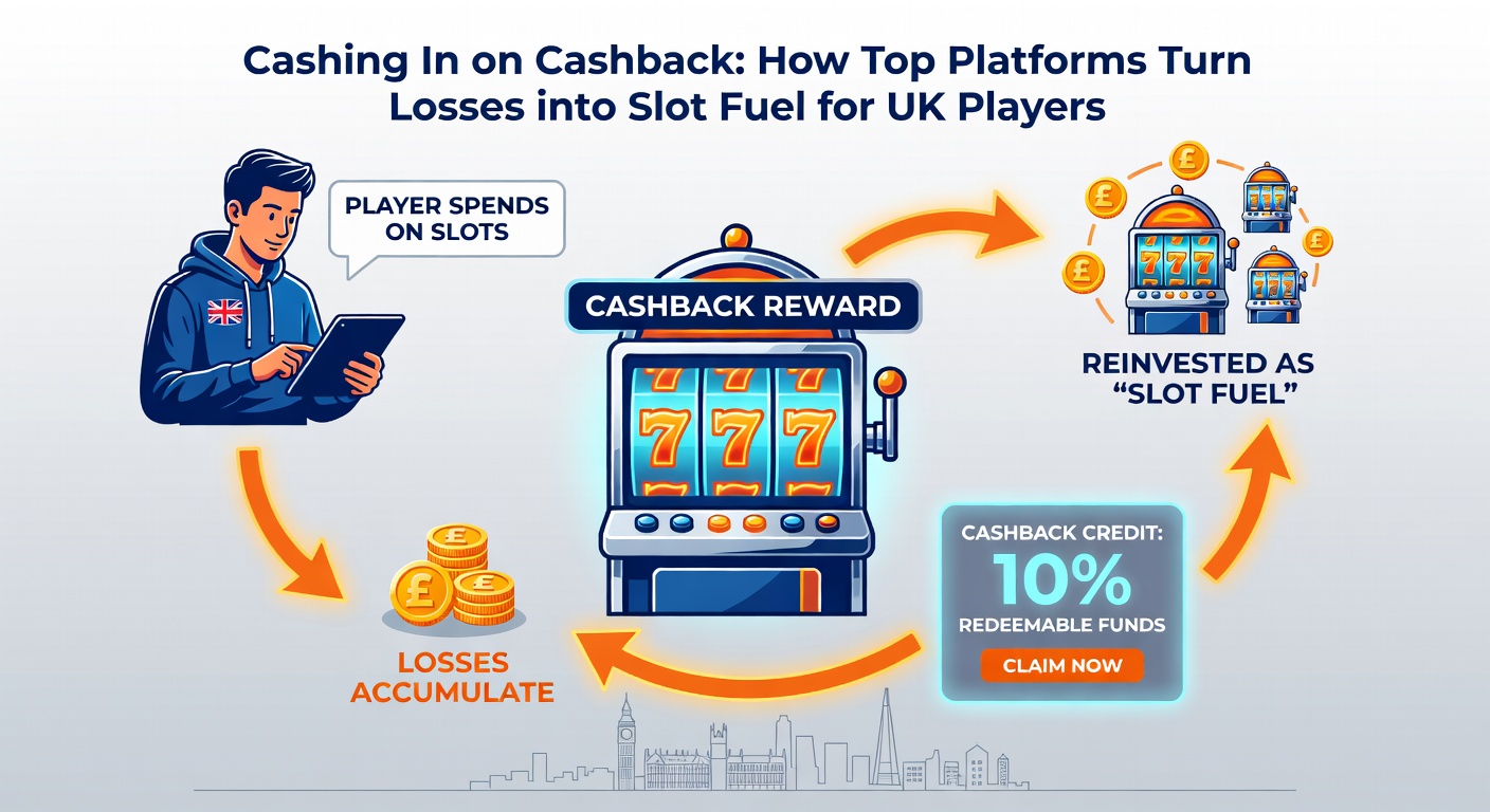Graph showing rising cashback redemption rates among UK slot players, with platform logos and rebate percentages highlighted