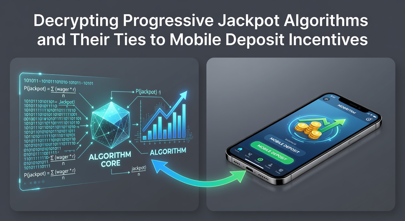 Illustration of progressive jackpot algorithm flow integrated with mobile deposit systems in casino networks