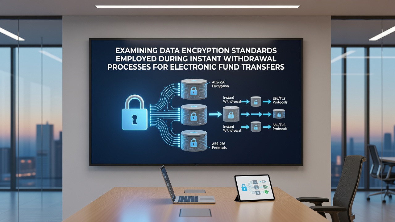 Illustration of secure data encryption protocols during electronic fund transfer withdrawals