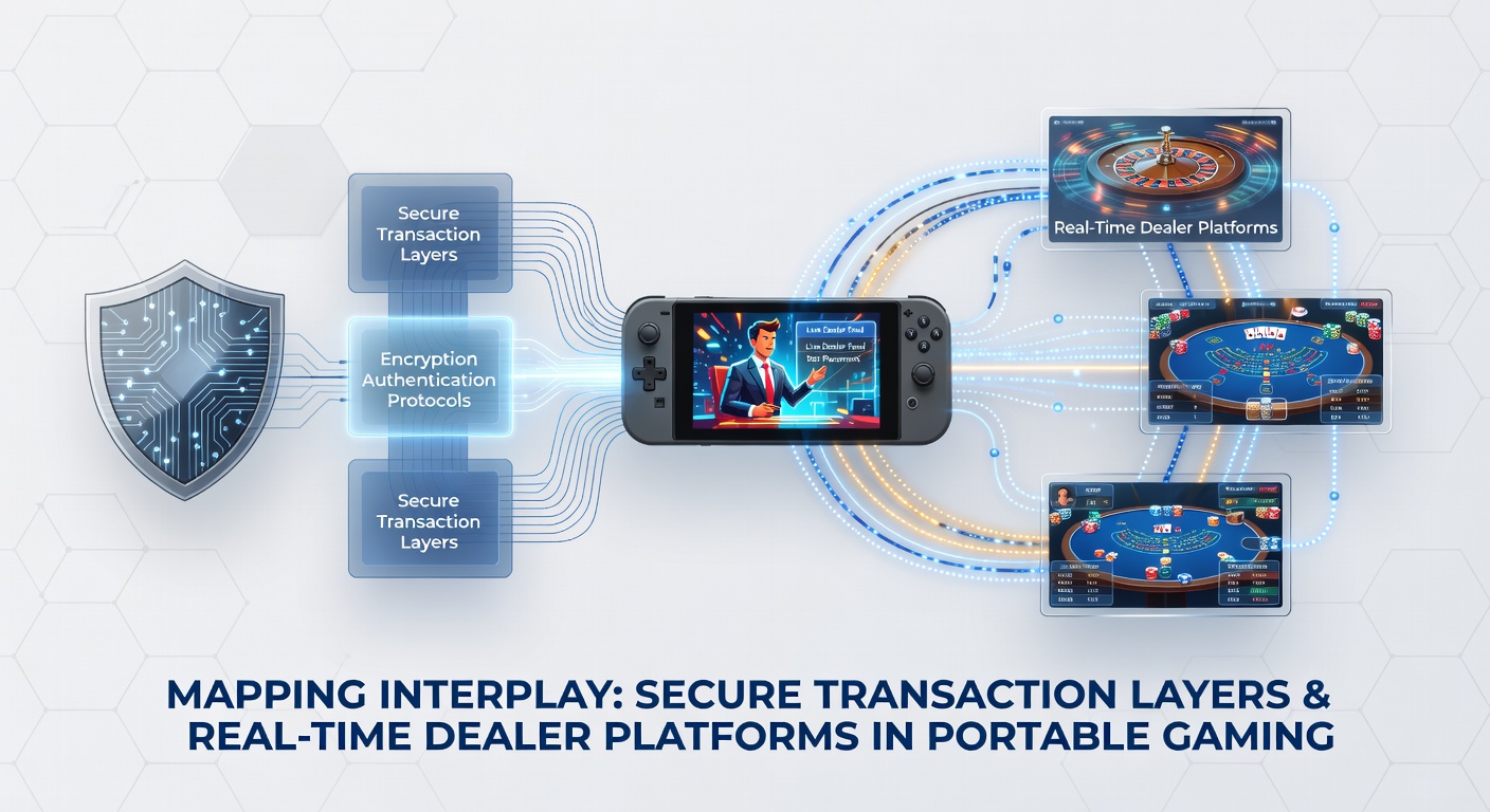 Mapping of secure payment flows and dealer platform synchronization in portable gaming