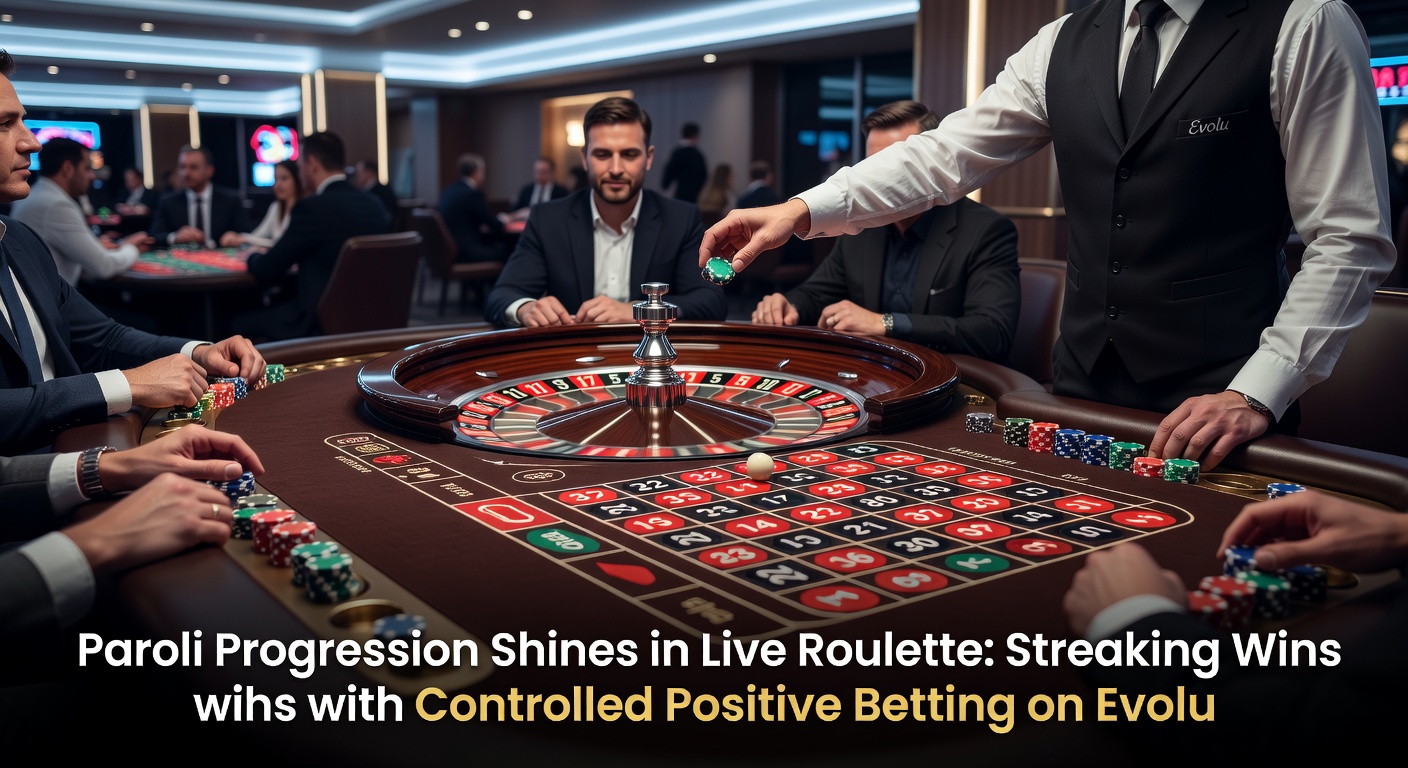 Close-up of Paroli bet progression on a digital roulette interface during a live Evolution stream, highlighting a three-win streak payout