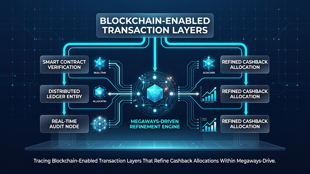 Mobile Megaways table interfaces displaying refined cashback allocations via blockchain layers