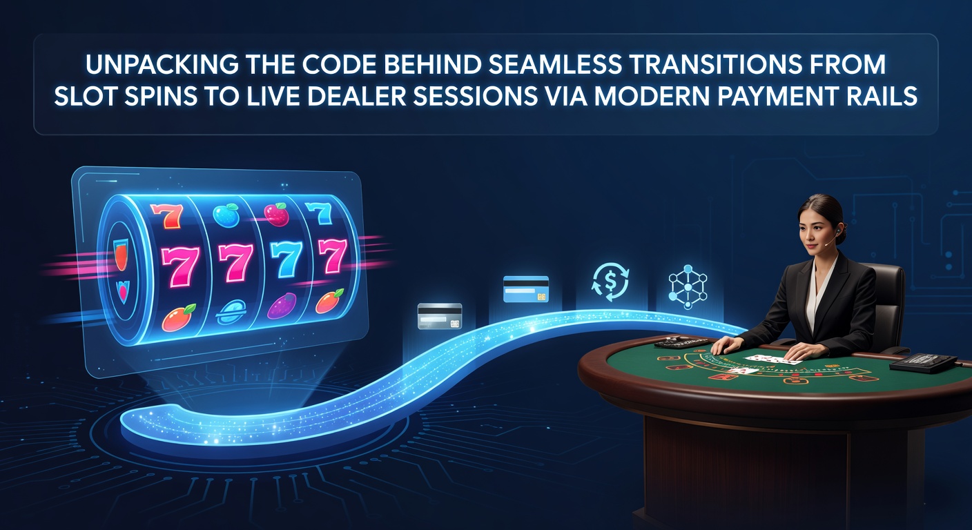 Illustration of integrated casino payment systems linking slot games to live dealer sessions